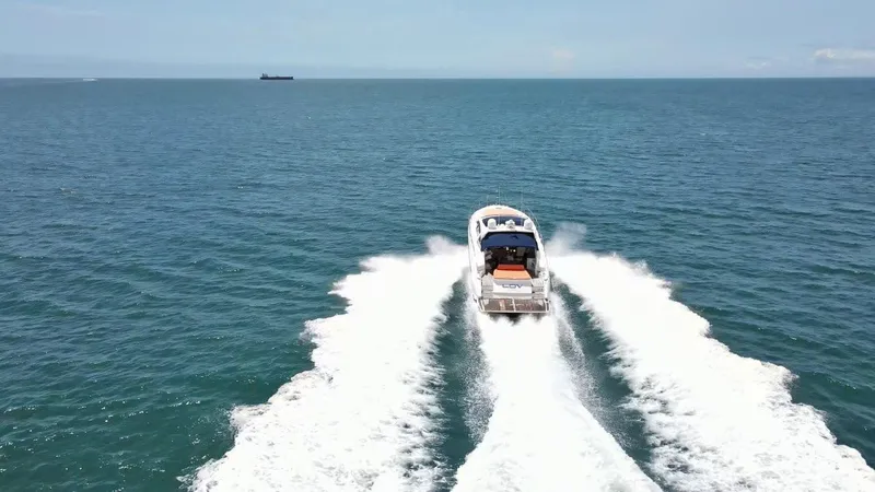  Yacht Photos Pics 2013 Azimut Atlantis 54 yacht cruising on open sea.