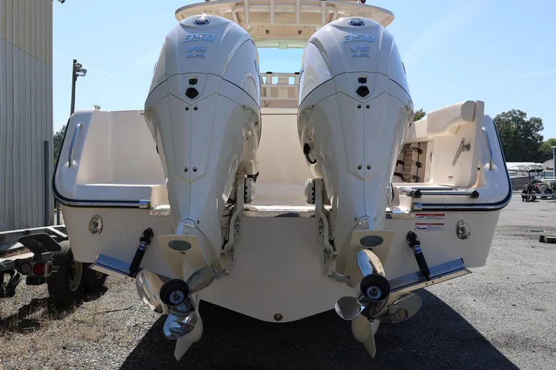  Yacht Photos Pics 2026 Grady-White Canyon 306 boat with dual Yamaha 350 V8 outboard engines.