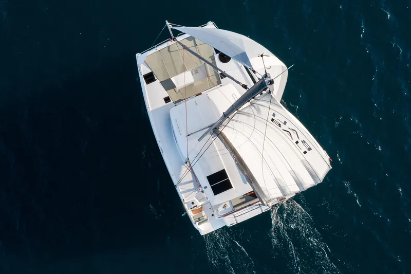  Yacht Photos Pics Aerial view of 2026 Bali CATSMART catamaran sailing on open sea.