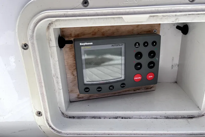 Arma Di Re Yacht Photos Pics Raytheon ST7000+ autopilot on 1983 Hallberg-Rassy 42E sailboat.