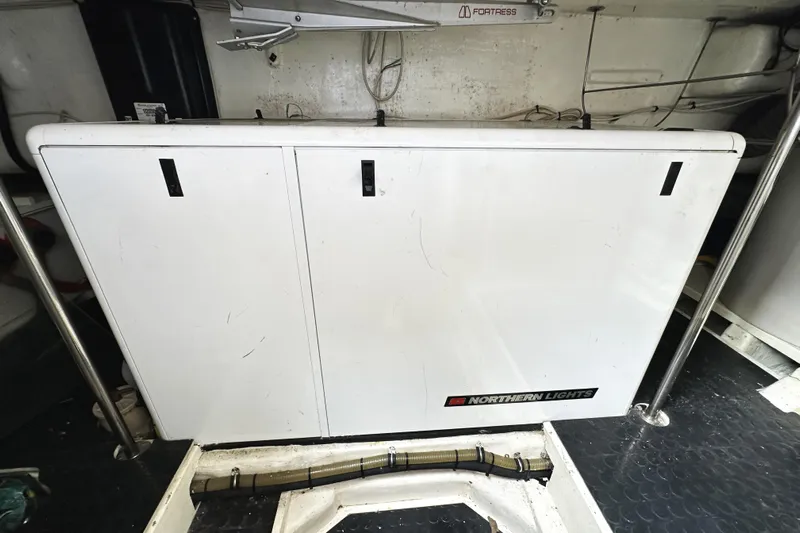 Times Like These Yacht Photos Pics Engine room of 2004 McKinna 57 PHMY Widebody with Northern Lights generator.