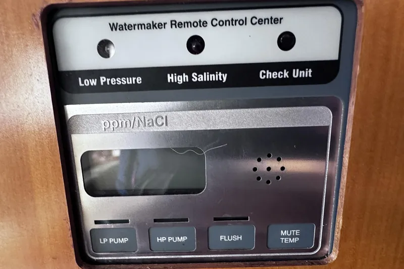 Times Like These Yacht Photos Pics Watermaker remote control panel on 2004 McKinna 57 PHMY Widebody yacht.