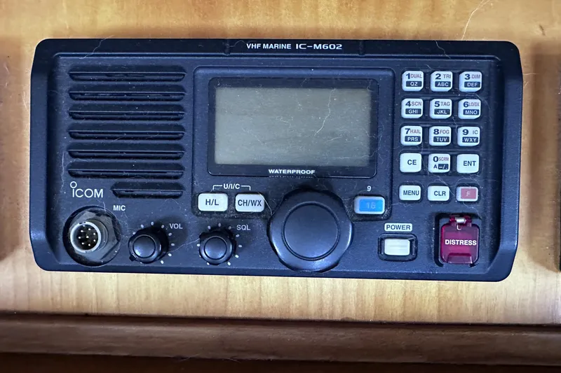 Times Like These Yacht Photos Pics VHF Marine IC-M602 radio on 2004 McKinna 57 PHMY Widebody yacht.