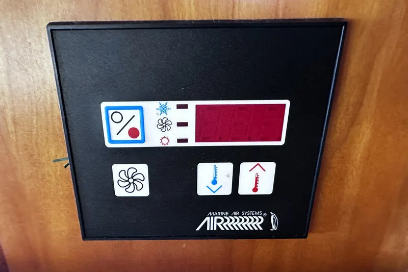 Times Like These Yacht Photos Pics Marine air systems control panel on 2004 McKinna 57 PHMY Widebody yacht.