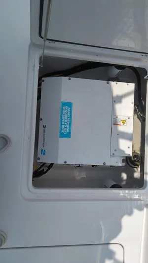  Yacht Photos Pics 2022 Sportsman Open 302 Center Console electrical compartment.