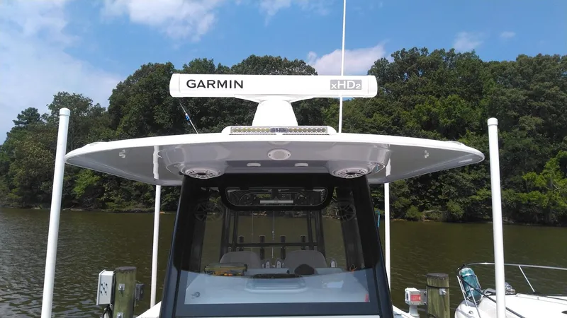  Yacht Photos Pics 2022 Sportsman Open 302 Center Console boat with Garmin xHD2 radar.