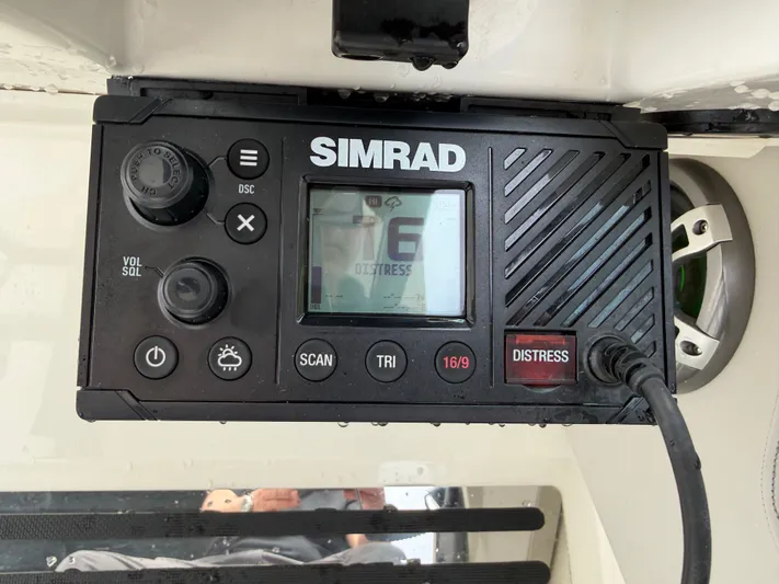  Yacht Photos Pics Simrad radio on 2024 Sea Ray SLX 310 Outboard.