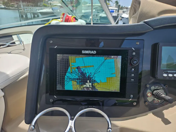  Yacht Photos Pics Simrad navigation system on 2005 Four Winns 378 Vista boat dashboard.