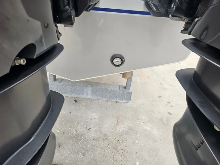  Yacht Photos Pics Rear view of a Statement 380 Open boat, year 2022.