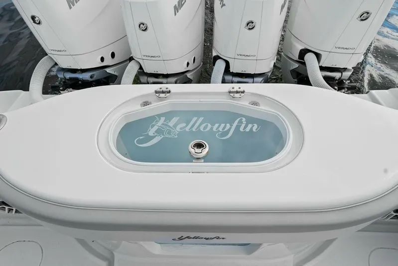  Yacht Photos Pics 2023 Yellowfin 39 Offshore boat with Mercury Verado engines, featuring a livewell.