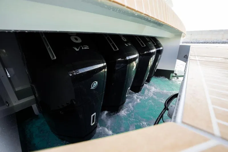 Yacht Photos Pics 2025 De Antonio Yachts D60 with powerful V12 engines in water.