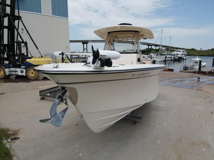  Yacht Photos Pics 2019 Grady-White 306 CANYON boat docked near marina with clear sky.