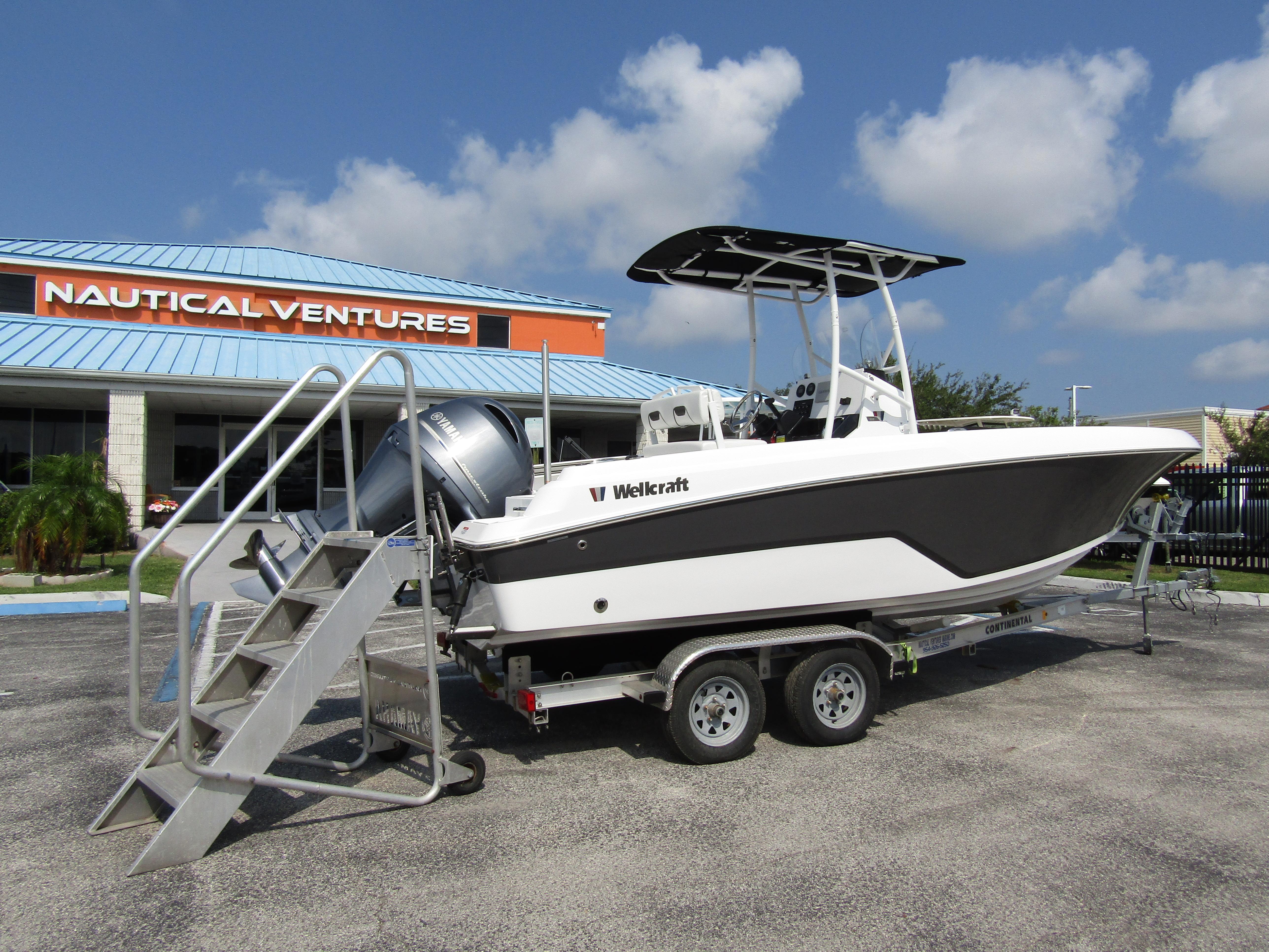 2024 Wellcraft 202 Fisherman boat on trailer at Nautical Ventures dealership.