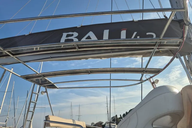  Yacht Photos Pics 2017 Bali 4.3 catamaran with sleek design and clear blue sky background.