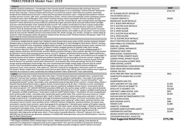  Yacht Photos Pics 2019 Formula 37 Performance Cruiser specifications and pricing details.