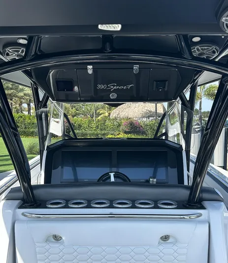  Yacht Photos Pics 2023 Nor-Tech 390 Sport Center Console boat interior with sleek design and modern features.