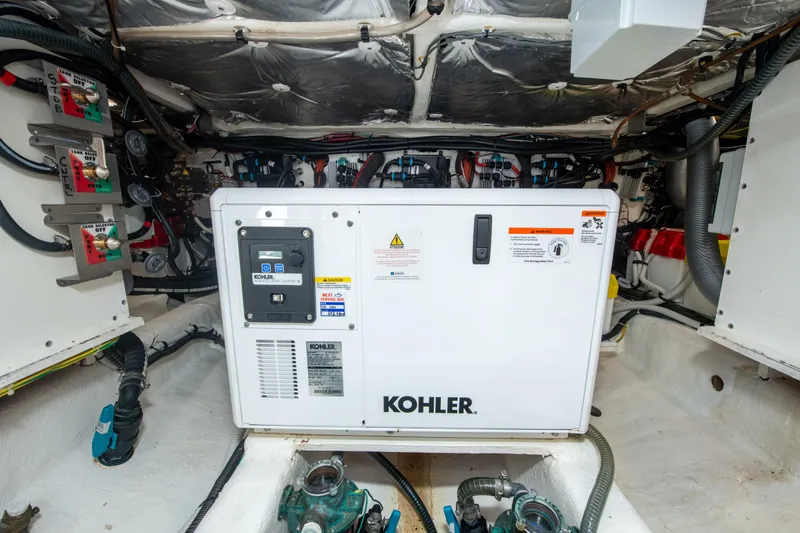 Yacht Photos Pics Engine room of 2020 Pardo Yachts P38 featuring a Kohler generator.