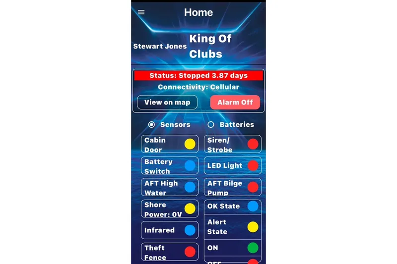  Yacht Photos Pics 2025 Nor-Tech 390 Sport Center Console dashboard with status indicators and connectivity options.