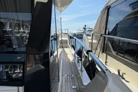 2023 Absolute 60 Fly yacht, sleek deck view with modern design and luxurious finish.