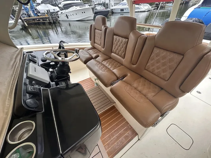 T- Highlander Yacht Photos Pics Helm Reupholstered