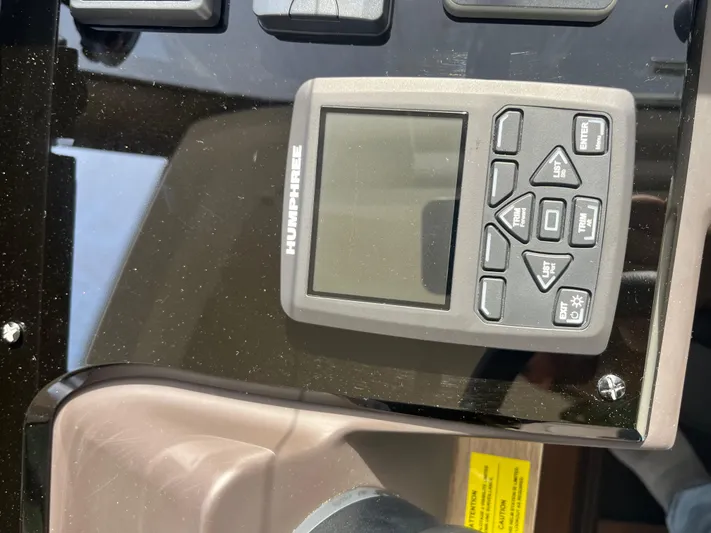  Yacht Photos Pics Control panel of a 2018 Prestige 520 yacht with a Humphree display.