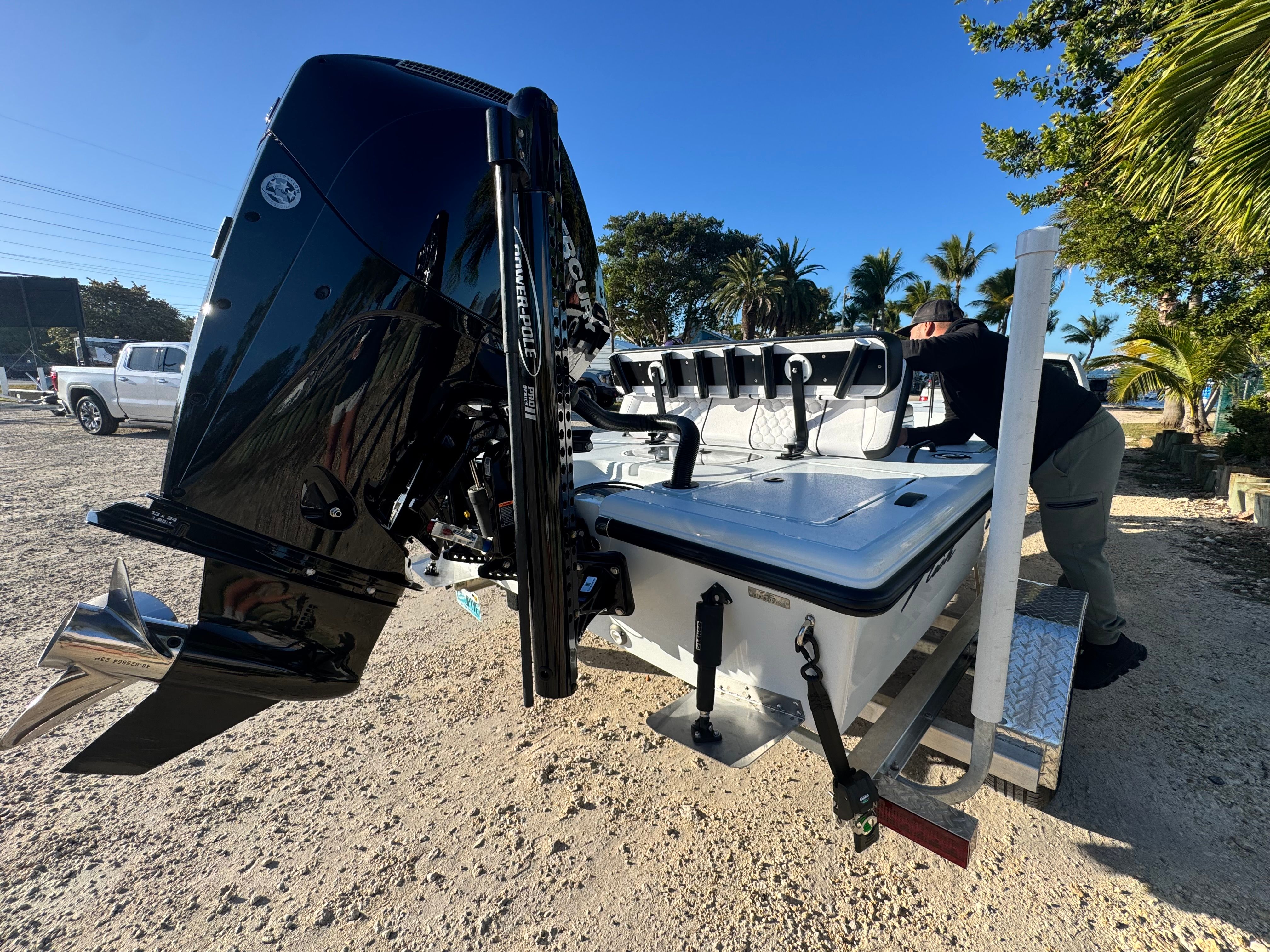 Vtech 18 FLATS boat with outboard motor, 2026 model.