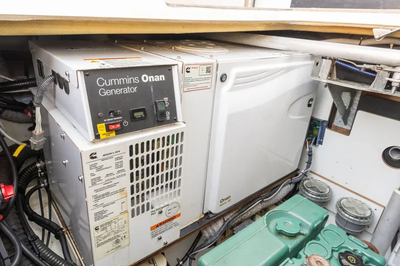 Grand Crew Yacht Photos Pics Cummins Onan generator in 2019 Fountaine Pajot 47 yacht engine room.