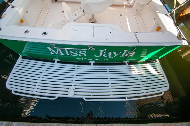 Miss Jayla Yacht Photos Pics 2004 Cabo 40 Express boat, "Miss Jayla," docked at Port Fourchon, LA.