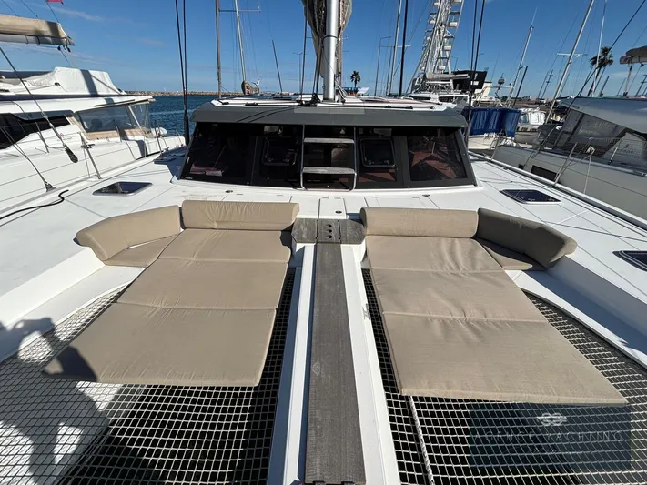 Kaija Yacht Photos Pics Nautitech 46 Open 2022 catamaran with spacious deck and comfortable seating.