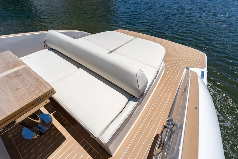  Yacht Photos Pics 2024 Solaris Power 40 Open yacht with elegant deck and comfortable seating.
