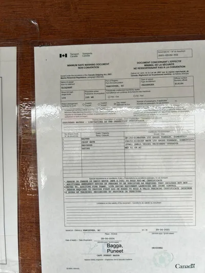 Eloquent Yacht Photos Pics Document on a wooden surface, related to Palmer Marine 70 Pilothouse, 1990 model.