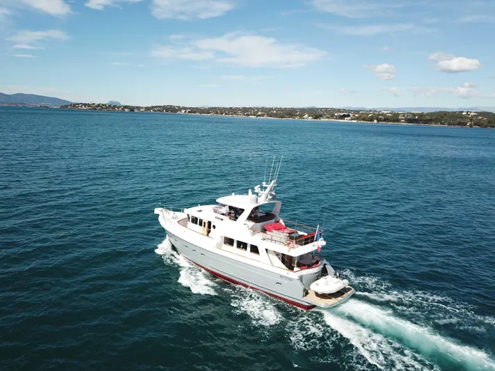  Yacht Photos Pics Luxury yacht Selene 62 cruising on open sea, 2026 model.