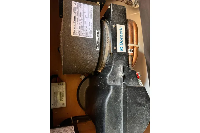 Cum Laude Yacht Photos Pics Dometic air conditioning unit in a 2017 Dufour 512 Grand Large yacht.