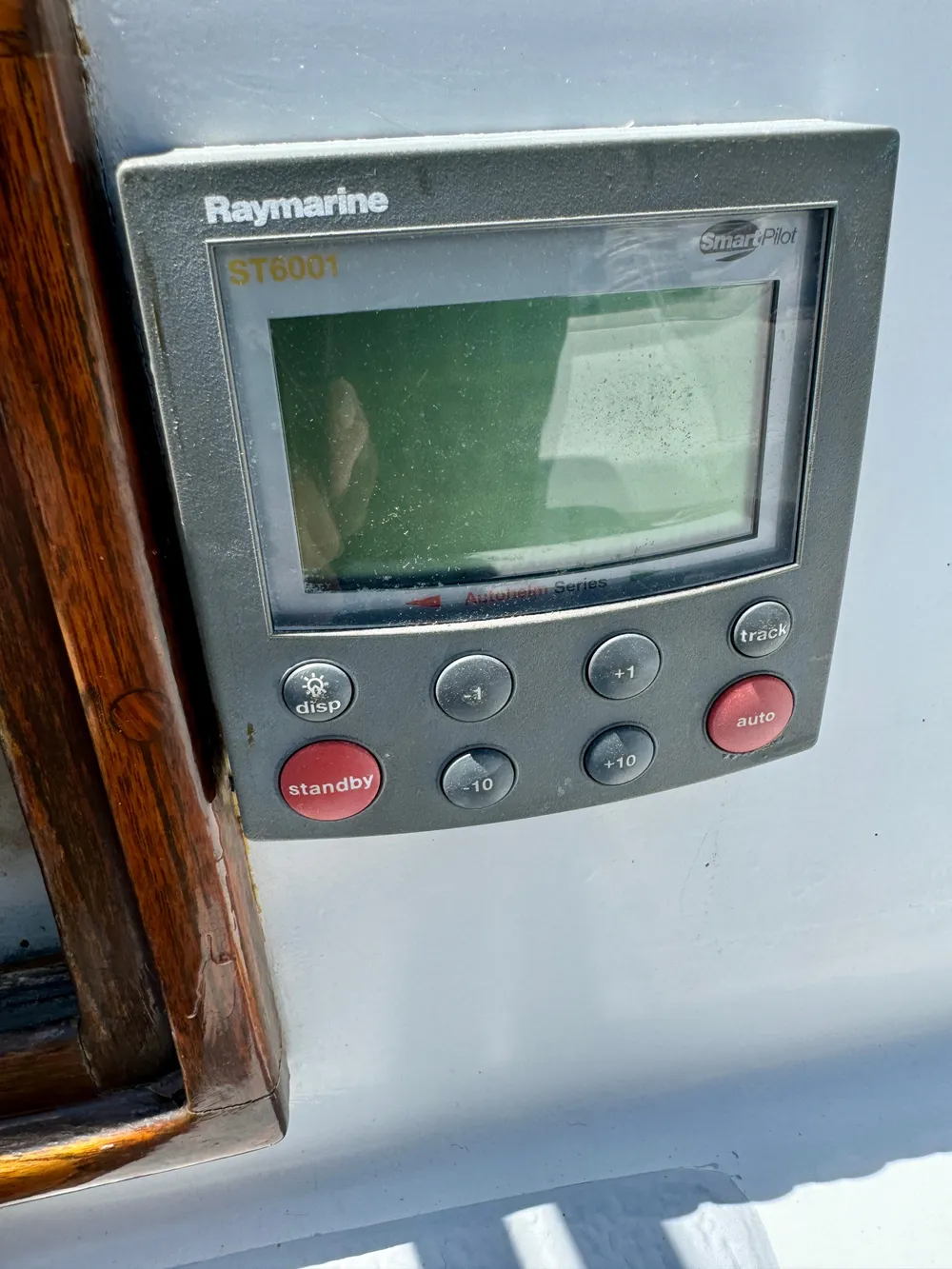Raymarine ST600R display on 1979 Islander IP Peterson 40 sailboat.