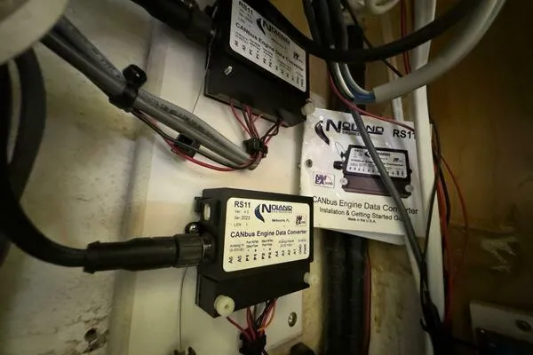 Joujou 2 Yacht Photos Pics CANbus engine data converters in a 2002 Luhrs 38 Open boat.