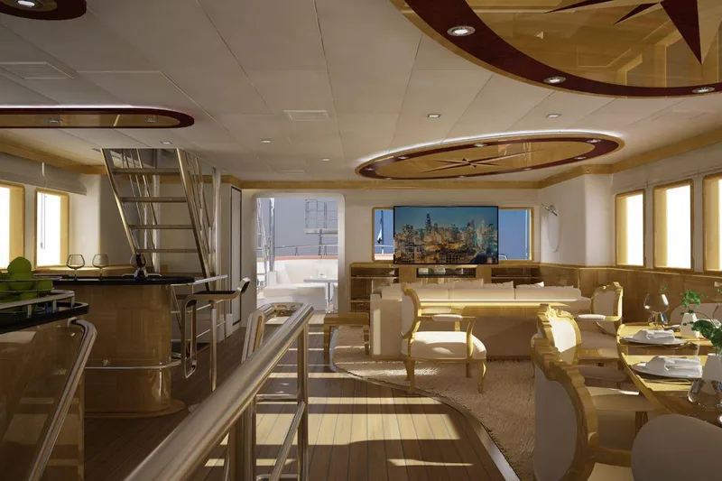Svetlana (as Is) Yacht Photos Pics Luxurious interior of 2027 AvA Yachts Svetlana, featuring elegant seating and modern decor.