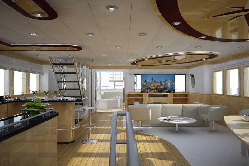 Svetlana (as Is) Yacht Photos Pics Luxurious 2027 AvA Yachts Svetlana interior with modern design, spacious seating, and elegant decor.