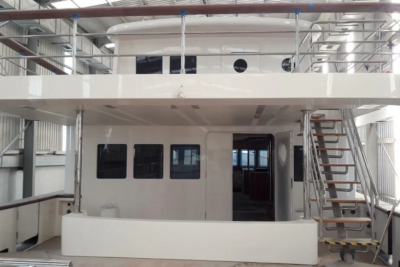 Svetlana (as Is) Yacht Photos Pics Luxury yacht interior under construction, AvA Yachts Svetlana 2027 model, featuring modern design elements.