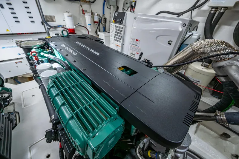 Suntastic Yacht Photos Pics Engine room of 2023 Schaefer 450 yacht, featuring advanced machinery and components.