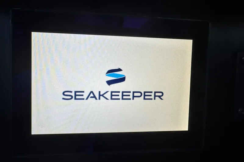 Tomtanic Yacht Photos Pics Seakeeper display screen on 2019 Regal 42 Fly yacht.
