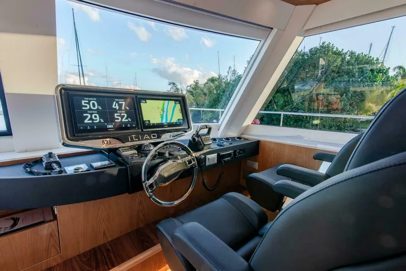 53s Iliad 2026 Yacht Photos Pics Luxurious ILIAD 53S yacht helm with modern navigation system, 2026 model.