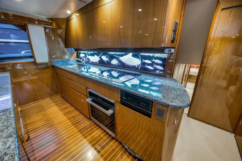  Yacht Photos Pics 2011 Viking 76 Enclosed Bridge- TEUSEAS- Galley