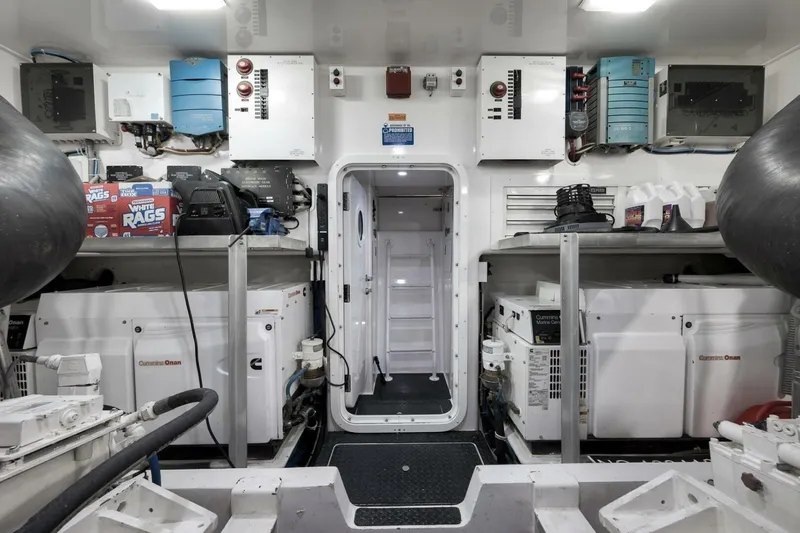  Yacht Photos Pics 2011 Viking 76 Enclosed Bridge- TEUSEAS- Engine Room