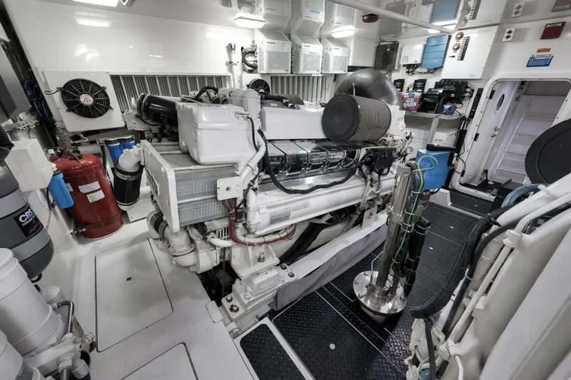  Yacht Photos Pics 2011 Viking 76 Enclosed Bridge- TEUSEAS- Engine Room