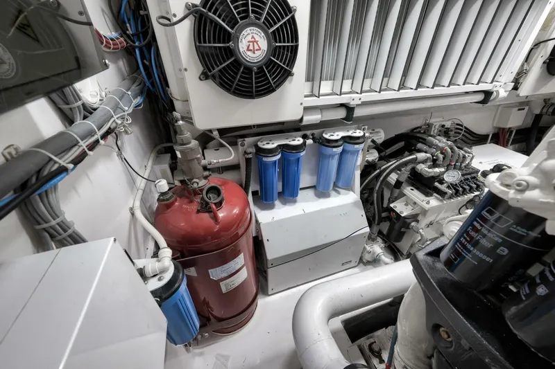  Yacht Photos Pics 2011 Viking 76 Enclosed Bridge- TEUSEAS- Engine Room