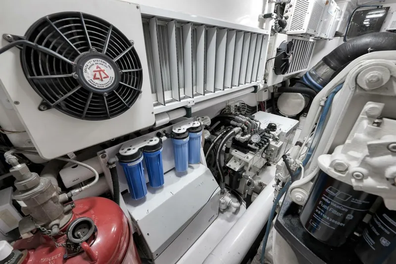  Yacht Photos Pics 2011 Viking 76 Enclosed Bridge- TEUSEAS- Engine Room