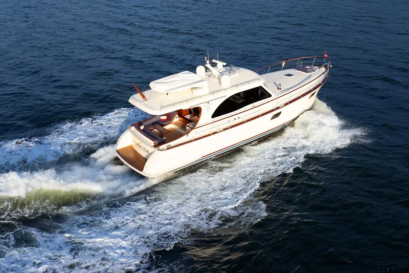 Mona Lisa Yacht Photos Pics 2025 Vicem 58 Classic yacht cruising on open water.