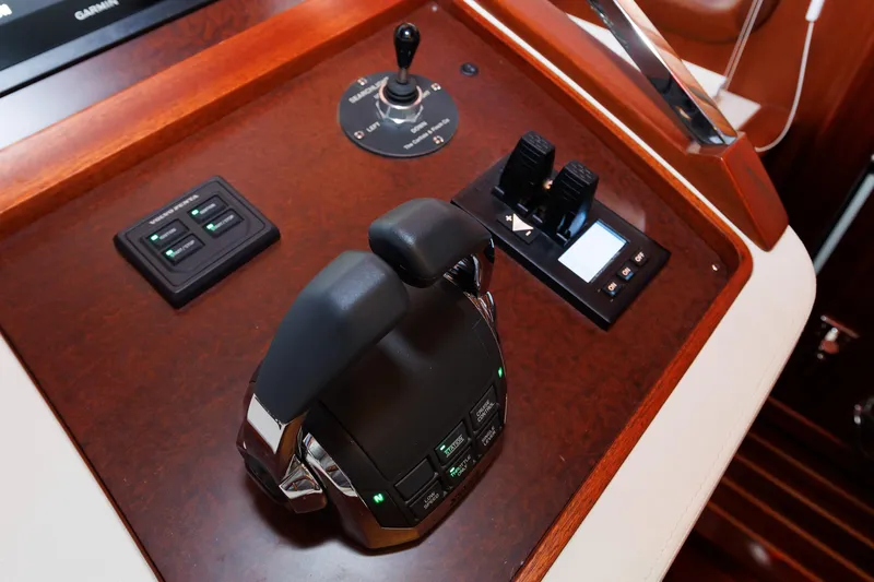 Mona Lisa Yacht Photos Pics Control panel of 2025 Vicem 58 Classic yacht with advanced navigation features.