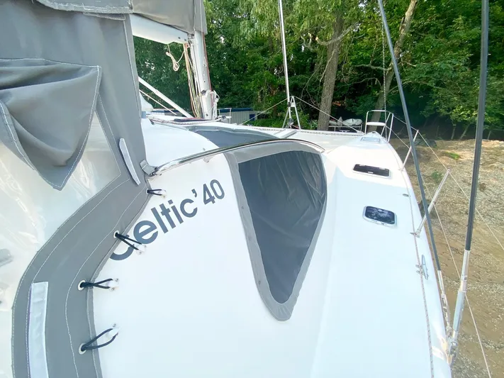 Ronin Yacht Photos Pics Celtic Yachts 40 sailboat, 2016 model, featuring sleek design and modern rigging.