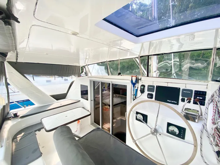 Ronin Yacht Photos Pics 2016 Celtic Yachts 40 cockpit with modern helm, navigation instruments, and seating area.